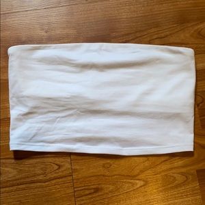 Strapless white bralette